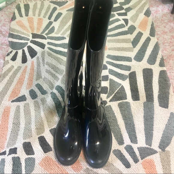 Coach tall black rain boots - Picture 3 of 6